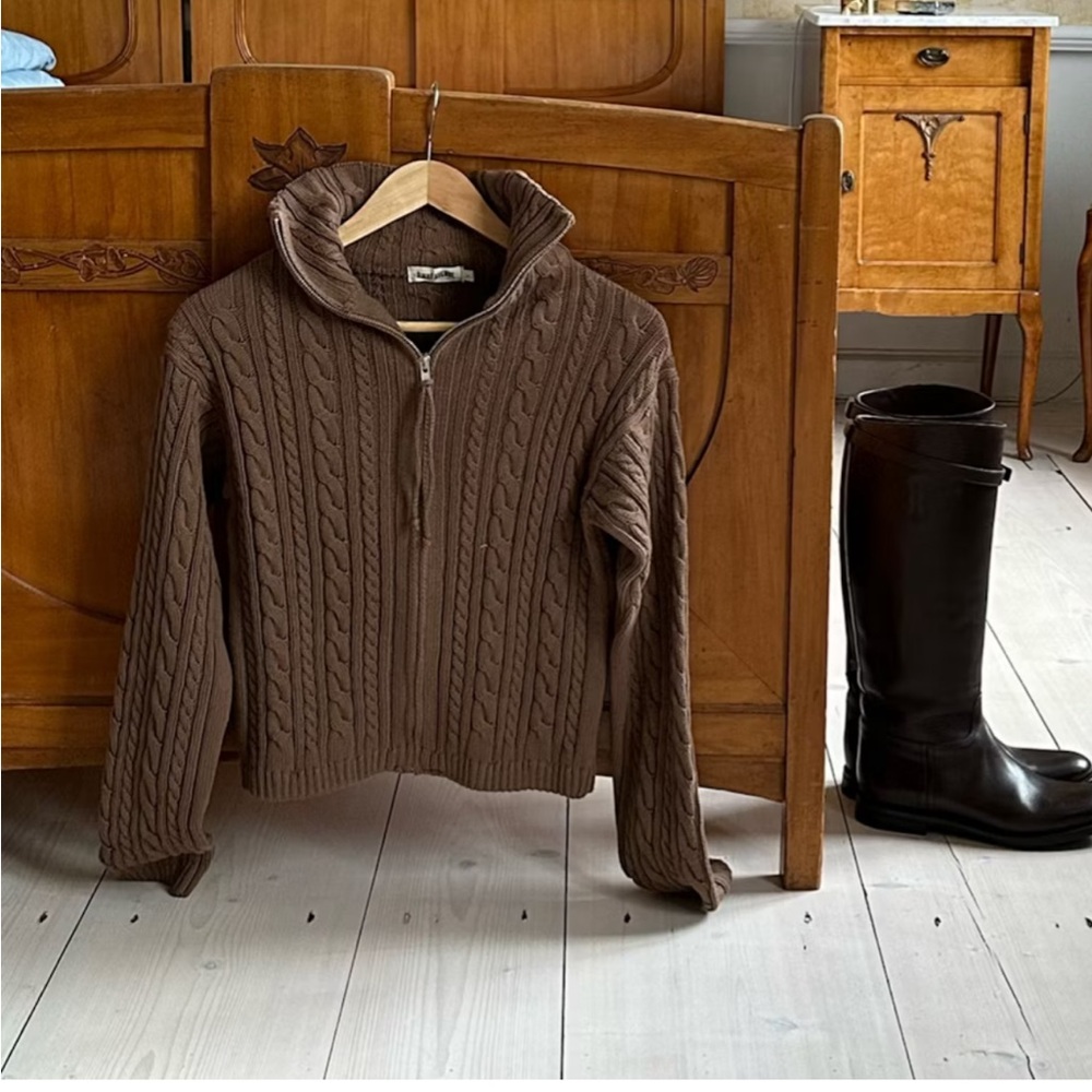 Djerf Avenue Brown Cardigan